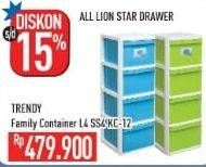 Promo Harga LION STAR Trendy Family Container KC-12  - Hypermart