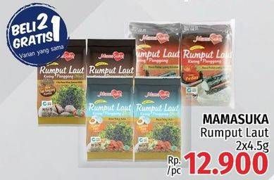 Promo Harga MAMASUKA Rumput Laut Panggang Original, Pedas per 2 bungkus 4 gr - LotteMart