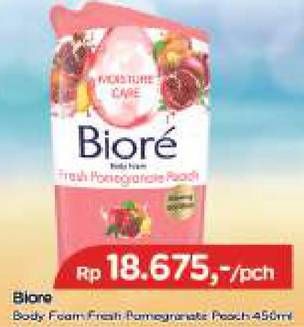 Promo Harga BIORE Body Foam Beauty Fresh Pomegranate Peach 450 ml - TIP TOP