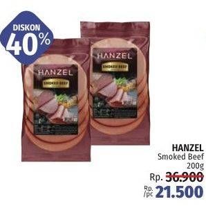 Promo Harga HANZEL Smoked Beef 200 gr - LotteMart