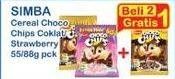Promo Harga Simba Cereal Choco Chips Coklat, Strawberry 55 gr - Indomaret