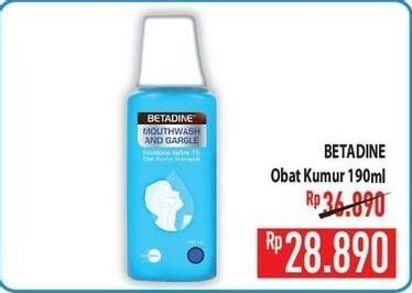 Promo Harga Betadine Mouthwash 190 ml - Hypermart