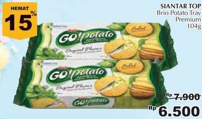 Promo Harga SIANTAR TOP GO Potato Biskuit Kentang Premium 104 gr - Giant