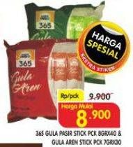 Promo Harga 365 Gula Stick Gula Aren, Gula Pasir per 30 pcs 7 gr - Superindo