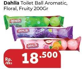 Promo Harga DAHLIA Toilet Color Ball Aromatic Green, Floral, Fresh Fruity 200 gr - Carrefour