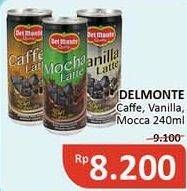 Promo Harga DEL MONTE Latte Caffe Latte, Vanilla Latte, Mocha Latte 240 ml - Alfamidi