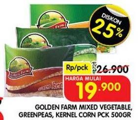 Promo Harga Golden Farm Mixed Vegetables/Green Peas/Corn kernel  - Superindo