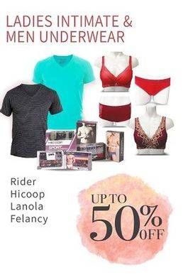 Promo Harga Rider/Hicoop Men Underwear, Lanola/Felancy Women Underwear  - Carrefour