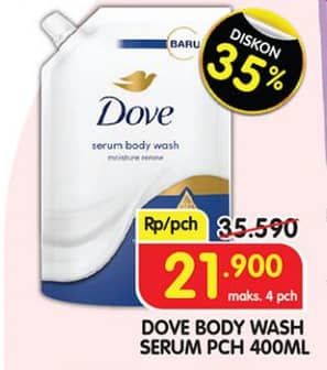 Promo Harga Dove Body Wash 400 ml - Superindo