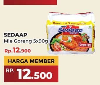 Promo Harga Sedaap Mie Goreng Original per 5 pcs 90 gr - Yogya