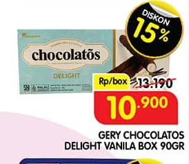Promo Harga Chocolatos Delight Wafer Stick Vanila 90 gr - Superindo