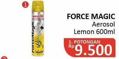 Promo Harga FORCE MAGIC Insektisida Spray Lemon 600 ml - Alfamidi