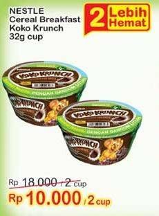 Promo Harga NESTLE KOKO KRUNCH Cereal Breakfast Combo Pack per 2 pcs 32 gr - Indomaret