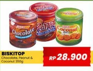 Promo Harga Biskitop Biskuit Chocolate, Peanut, Coconut 350 gr - Yogya