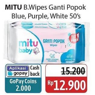 Promo Harga Mitu Baby Wipes Ganti Popok Blue Charming Lily, Purple Playful Fressia, White Lively Vanilla 50 pcs - Alfamidi