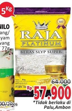 Promo Harga Raja Platinum Beras Slyp Super 5 kg - Alfamidi