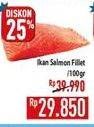 Promo Harga Salmon Fillet per 100 gr - Hypermart