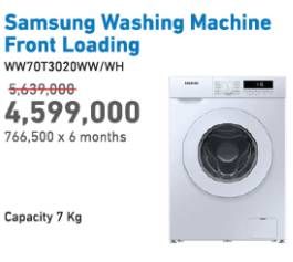 Promo Harga SAMSUNG WW70T3020WW/SE Washing Machine with Quick Wash and Drum Clean  - Electronic City