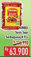 Promo Harga KIMBO Sosis Sapi Serbaguna 24 pcs - Hypermart