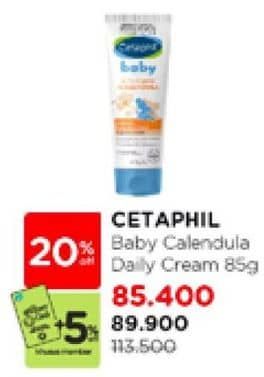 Cetaphil Baby Advanced Protection Cream 85 gr Diskon 24%, Harga Promo Rp85.400, Harga Normal Rp113.500, Promo reguler Rp 89.900. Khusus member +5% diskon