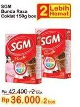 Promo Harga SGM Bunda Susu Ibu Hamil & Menyusui Cokelat per 2 box 150 gr - Indomaret