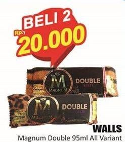 Promo Harga WALLS Magnum Double Berry, Double Choco 95 ml - Hari Hari