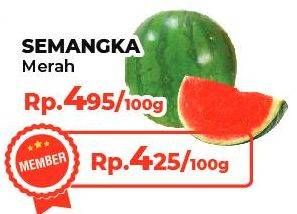 Promo Harga Semangka Merah per 100 gr - Yogya