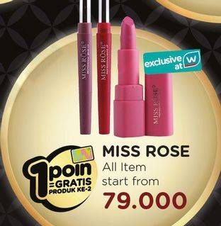 Promo Harga MISS ROSE Lip Series All Variants  - Watsons