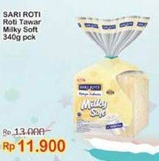 Promo Harga SARI ROTI Roti Tawar Milky Soft 340 gr - Indomaret