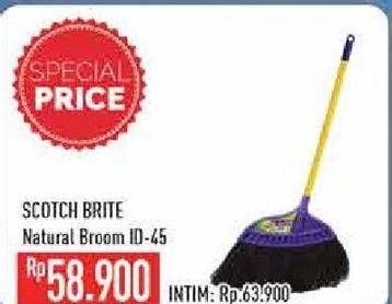 Promo Harga 3M SCOTCH BRITE Natural Broom ID-45  - Hypermart