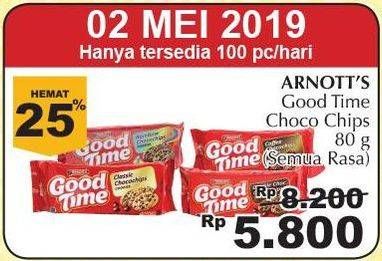Promo Harga GOOD TIME Cookies Chocochips All Variants 80 gr - Giant