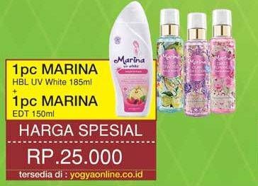 Promo Harga MARINA Hand Body Lotion + MARINA Eau De Toilette  - Yogya