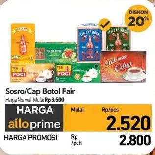 Promo Harga Sosro Produk/Teh Cap Botol  - Carrefour