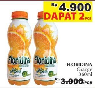 Promo Harga FLORIDINA Juice Pulp Orange Orange 360 ml - Giant