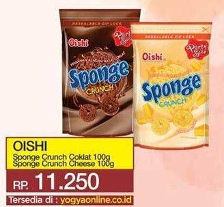 Promo Harga OISHI Sponge Crunch Cokelat, Keju Cheddar 100 gr - Yogya