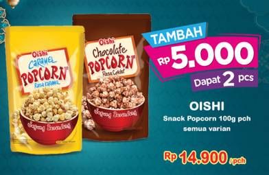 Promo Harga OISHI Popcorn All Variants 100 gr - Indomaret