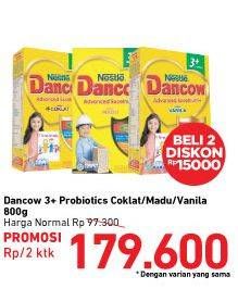 Promo Harga DANCOW Advanced Excelnutri 3 Coklat, Madu, Vanila per 2 box 800 gr - Carrefour