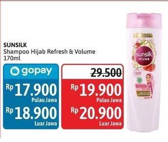 Promo Harga Sunsilk Hijab Shampoo Refresh Volume 170 ml - Alfamidi