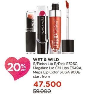 Promo Harga Wet n Wild Silk Finish Lipstick, Megalast Liquid CM Lips, Megalast Lip Color  - Watsons