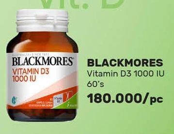 Promo Harga BLACKMORES Vitamin D3 1000IU 60 pcs - Guardian