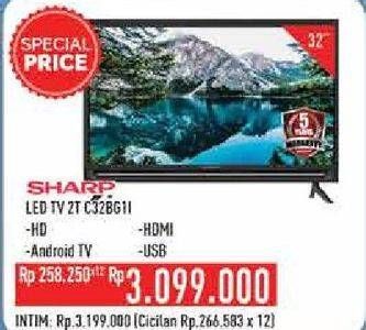 Promo Harga SHARP 2T-C32BG1 | LED TV 32 inch  - Hypermart