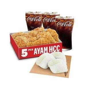 Promo KFC 5 Ayam, 3 Nasi, 3 Coca cola.Belum termasuk PPN
