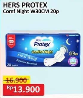 Promo Harga Hers Protex Comfort Night Wing 30cm 20 pcs - Alfamart