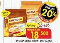 Promo Harga Energen Cereal Instant All Variants per 10 sachet 30 gr - Superindo