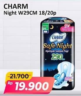 Promo Harga Charm Safe Night Wing 29cm 18 pcs - Alfamart