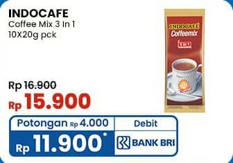 Promo Harga Indocafe Coffeemix 3in1 per 10 sachet 20 gr - Indomaret