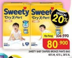 Promo Harga Sweety Bronze Pants Dry X-Pert M48, L42, XL38 38 pcs - Superindo