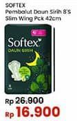 Promo Harga Softex Daun Sirih Wing 42 Cm 8 pcs - Indomaret