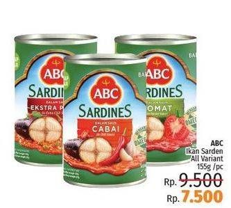 Promo Harga ABC Sardines All Variants 155 gr - LotteMart