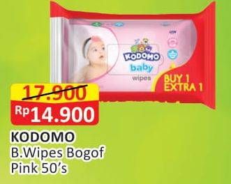 Promo Harga KODOMO Baby Wipes Pink 50 pcs - Alfamart